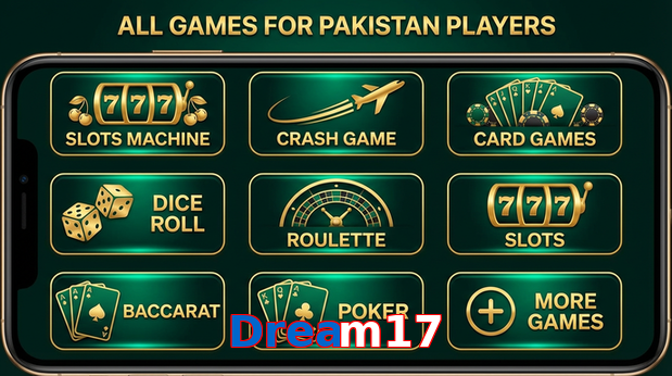 Main screen of Dream17 games page for PK players